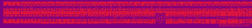 AOldtypercmdcwstr-fontti – punaiset fontit violetilla taustalla