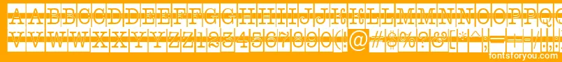 AOldtypercmdcwstr Font – White Fonts on Orange Background