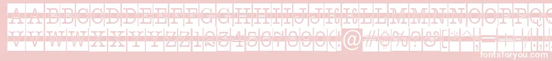 Fonte AOldtypercmdcwstr – fontes brancas em um fundo rosa