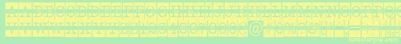 AOldtypercmdcwstr-Schriftart – Gelbe Schriften auf grünem Hintergrund