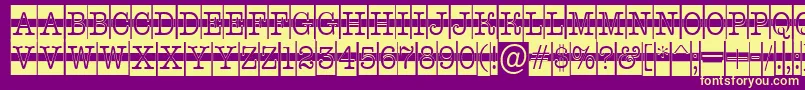 fuente AOldtypercmdcwstr – Fuentes Amarillas Sobre Fondo Morado