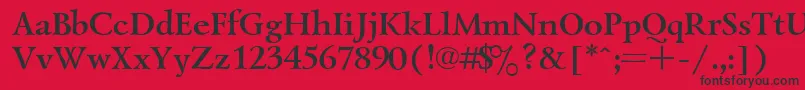 Lazursk7 Font – Black Fonts on Red Background