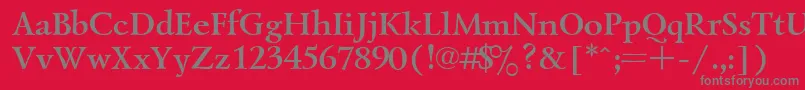 Lazursk7-Schriftart – Graue Schriften auf rotem Hintergrund