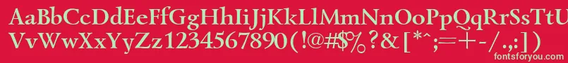 Lazursk7 Font – Green Fonts on Red Background