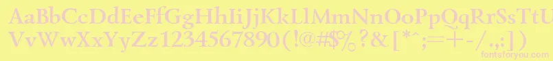 Lazursk7 Font – Pink Fonts on Yellow Background