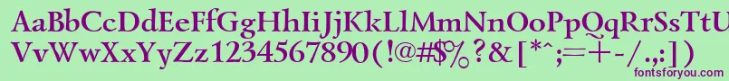 Lazursk7 Font – Purple Fonts on Green Background