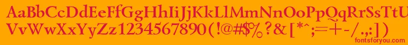 Lazursk7-fontti – punaiset fontit oranssilla taustalla