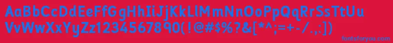 FolderrgBold Font – Blue Fonts on Red Background