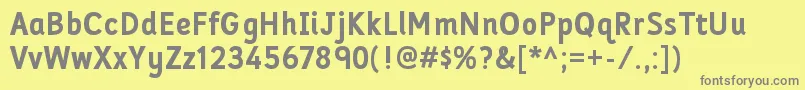 FolderrgBold Font – Gray Fonts on Yellow Background
