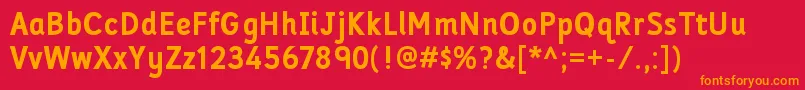 FolderrgBold Font – Orange Fonts on Red Background