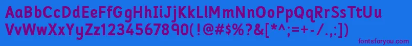 FolderrgBold Font – Purple Fonts on Blue Background