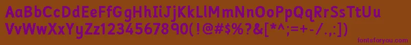 FolderrgBold Font – Purple Fonts on Brown Background