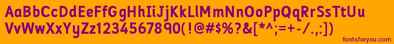 FolderrgBold Font – Purple Fonts on Orange Background