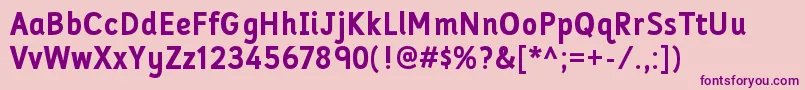 FolderrgBold Font – Purple Fonts on Pink Background