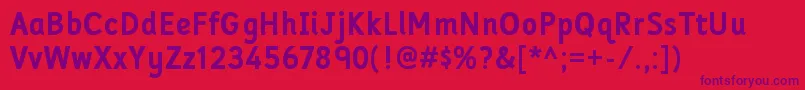 FolderrgBold Font – Purple Fonts on Red Background