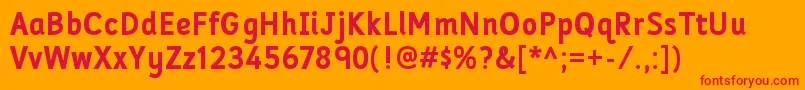 フォントFolderrgBold – オレンジの背景に赤い文字
