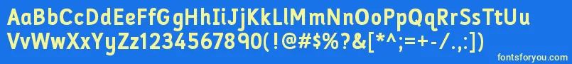 FolderrgBold Font – Yellow Fonts on Blue Background