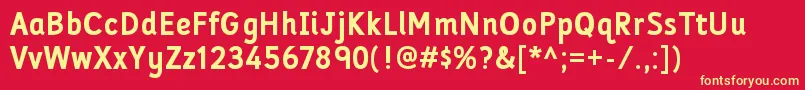 FolderrgBold Font – Yellow Fonts on Red Background