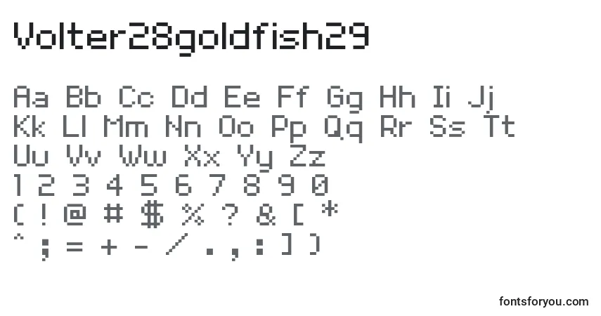 A fonte Volter28goldfish29 – alfabeto, números, caracteres especiais