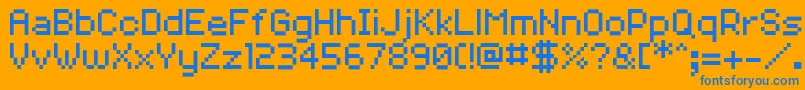 Volter28goldfish29 Font – Blue Fonts on Orange Background