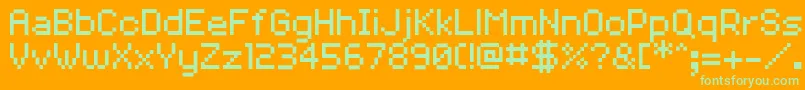 Volter28goldfish29 Font – Green Fonts on Orange Background