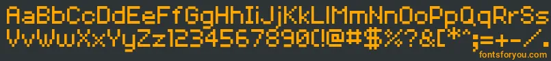 Volter28goldfish29 Font – Orange Fonts on Black Background
