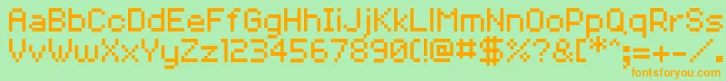 Volter28goldfish29 Font – Orange Fonts on Green Background