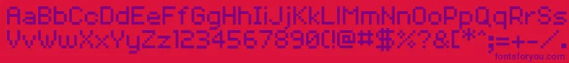Volter28goldfish29 Font – Purple Fonts on Red Background