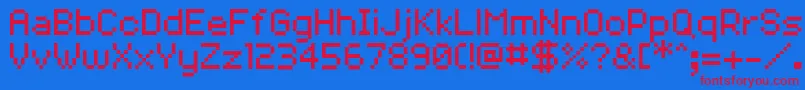 Volter28goldfish29 Font – Red Fonts on Blue Background
