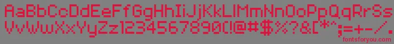 Volter28goldfish29 Font – Red Fonts on Gray Background
