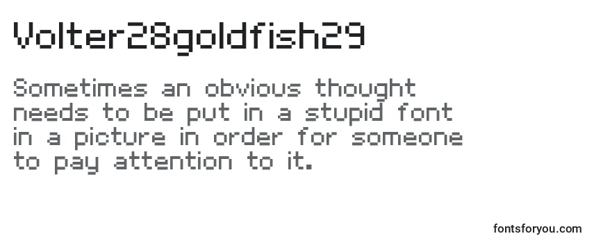 Überblick über die Schriftart Volter28goldfish29