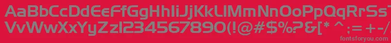フォントStHuntington – 赤い背景に灰色の文字