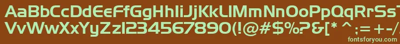 StHuntington-fontti – vihreät fontit ruskealla taustalla