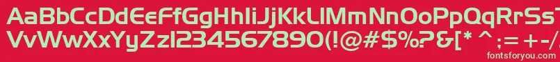 StHuntington Font – Green Fonts on Red Background