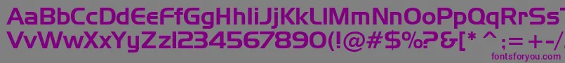 フォントStHuntington – 紫色のフォント、灰色の背景