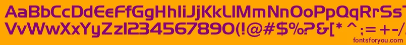 StHuntington Font – Purple Fonts on Orange Background