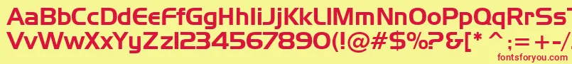 StHuntington Font – Red Fonts on Yellow Background
