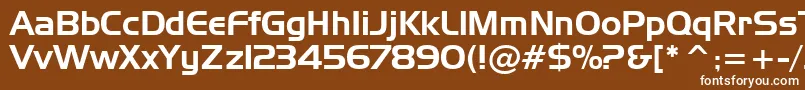 フォントStHuntington – 茶色の背景に白い文字