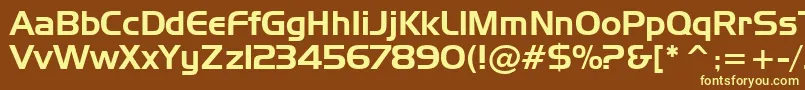 StHuntington-fontti – keltaiset fontit ruskealla taustalla