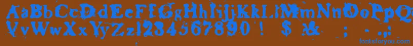 More about Baskr Font Baskr Font – Blue Fonts on Brown Background