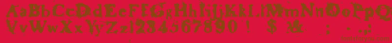 Baskr Font – Brown Fonts on Red Background