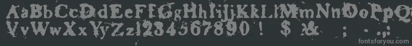 フォントBaskr – 黒い背景に灰色の文字