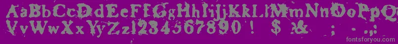 フォントBaskr – 紫の背景に灰色の文字