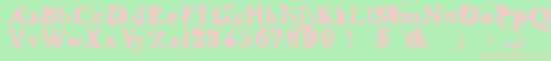 Baskr Font – Pink Fonts on Green Background