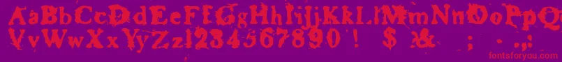 Baskr Font – Red Fonts on Purple Background