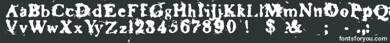 フォントBaskr – 黒い背景に白い文字