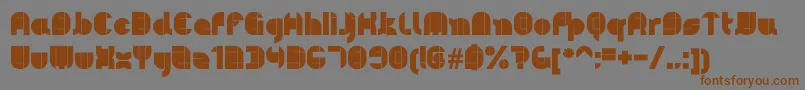 Pyeman Font – Brown Fonts on Gray Background