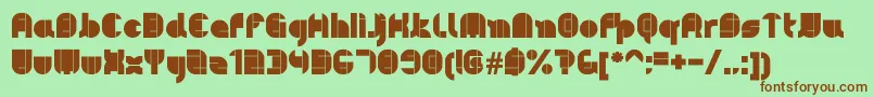 Pyeman Font – Brown Fonts on Green Background