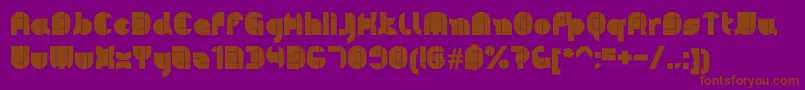 Pyeman Font – Brown Fonts on Purple Background