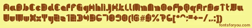 Pyeman Font – Brown Fonts on Yellow Background